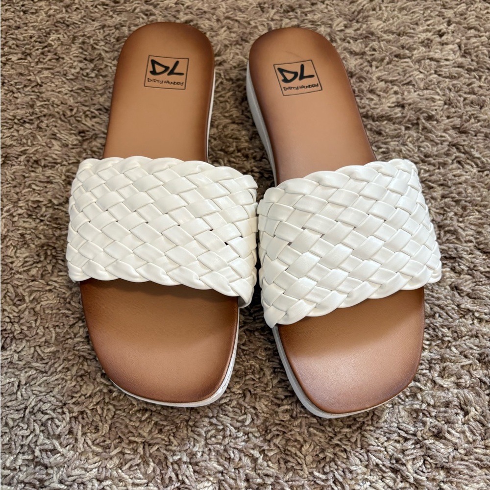 Dirty Laundry White Sandals